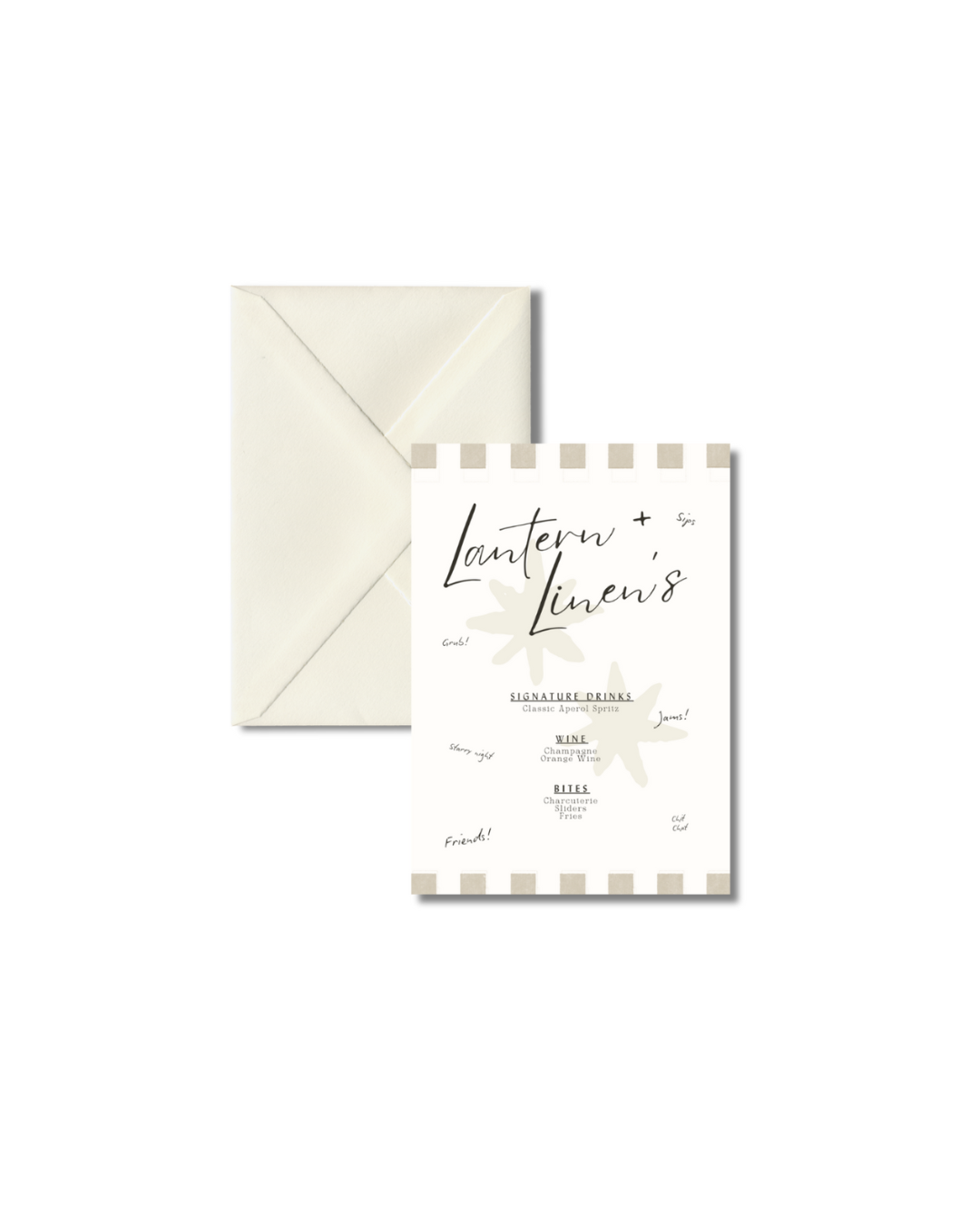 Menu - Backyard Dinner