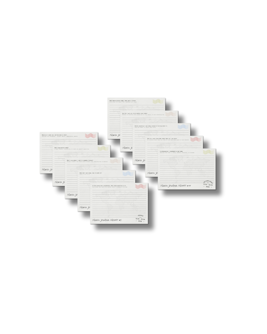 Travel Journey Prompt Cards