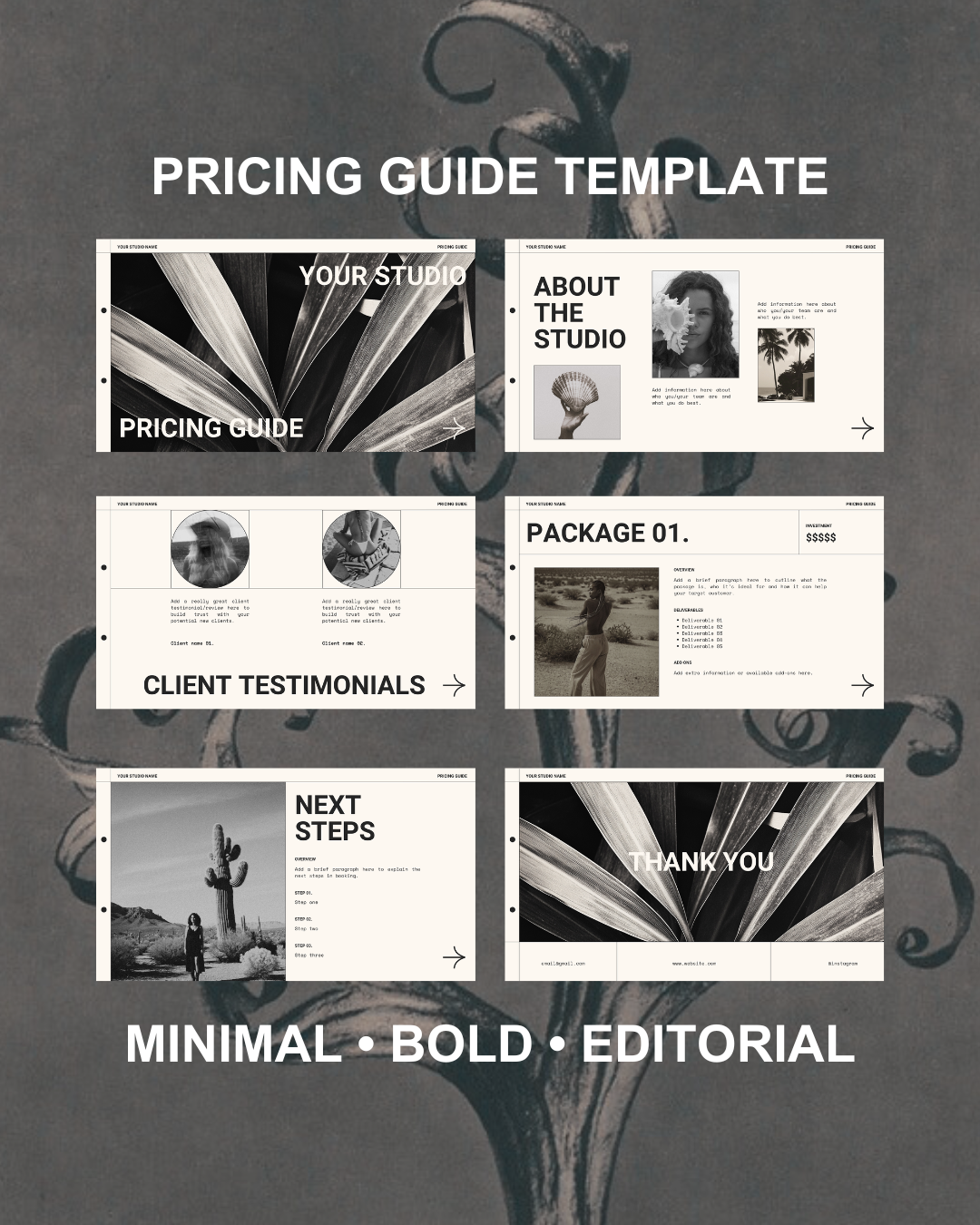 Pricing Guide Template for Creatives (9 Page)