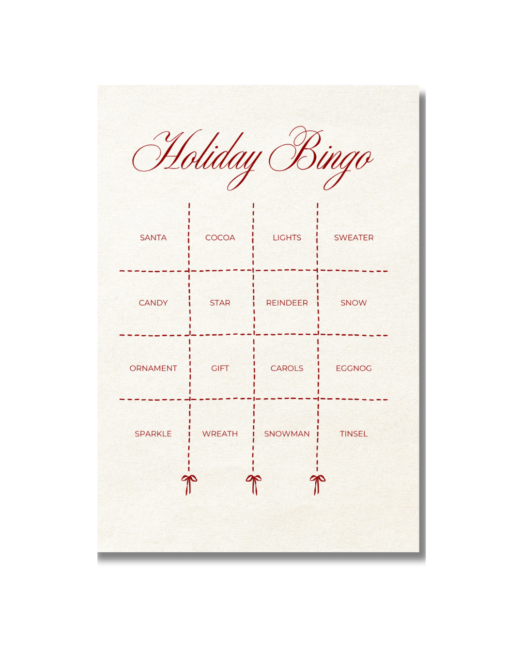 Holiday Bingo