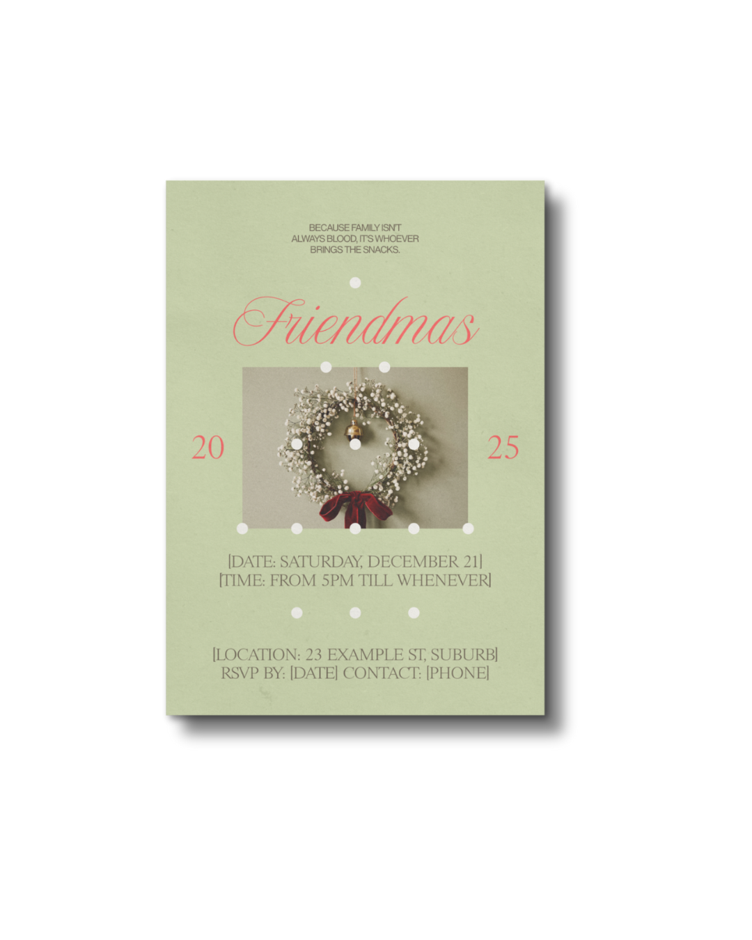 Friendmas Invitation Template