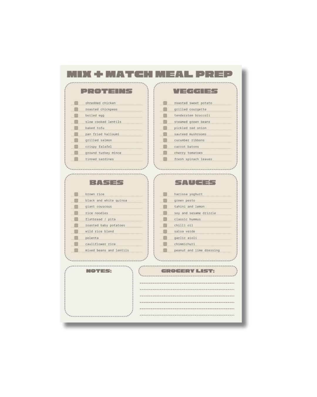 Meal Prep Planner