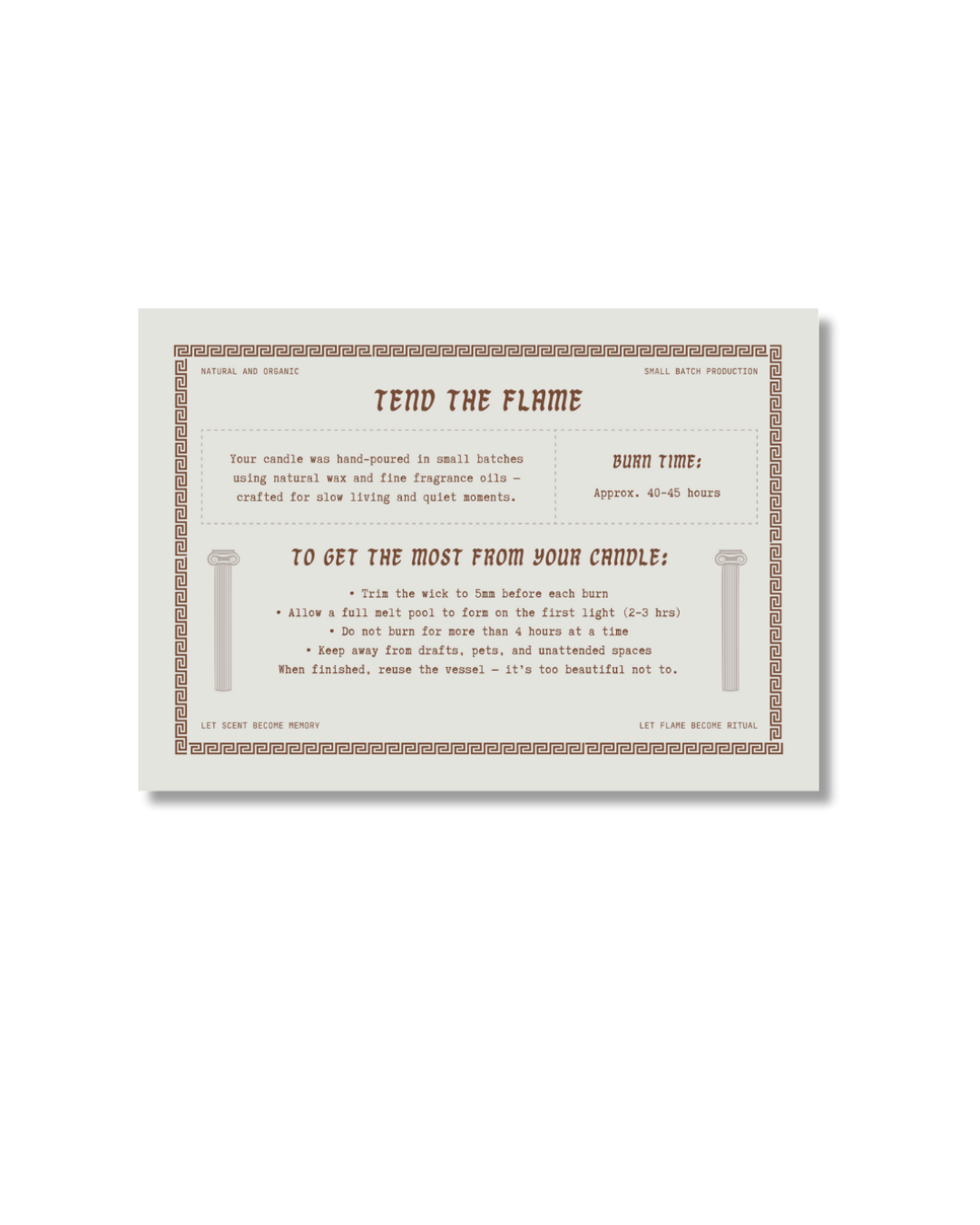 Candle Ritual Card