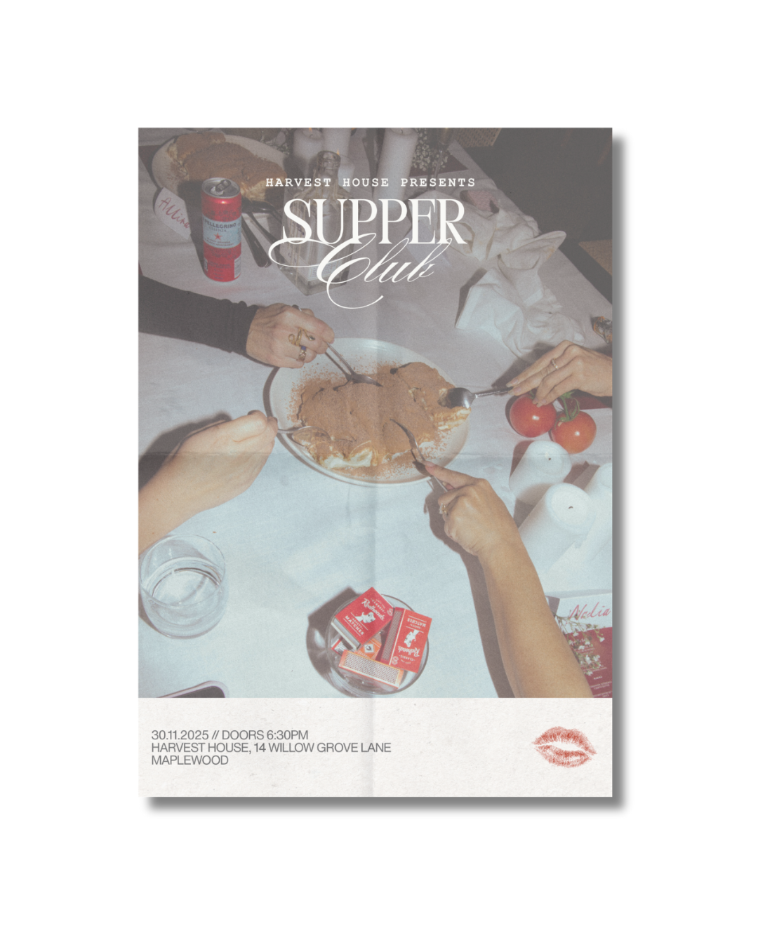 Harvest House Supper Club Invite