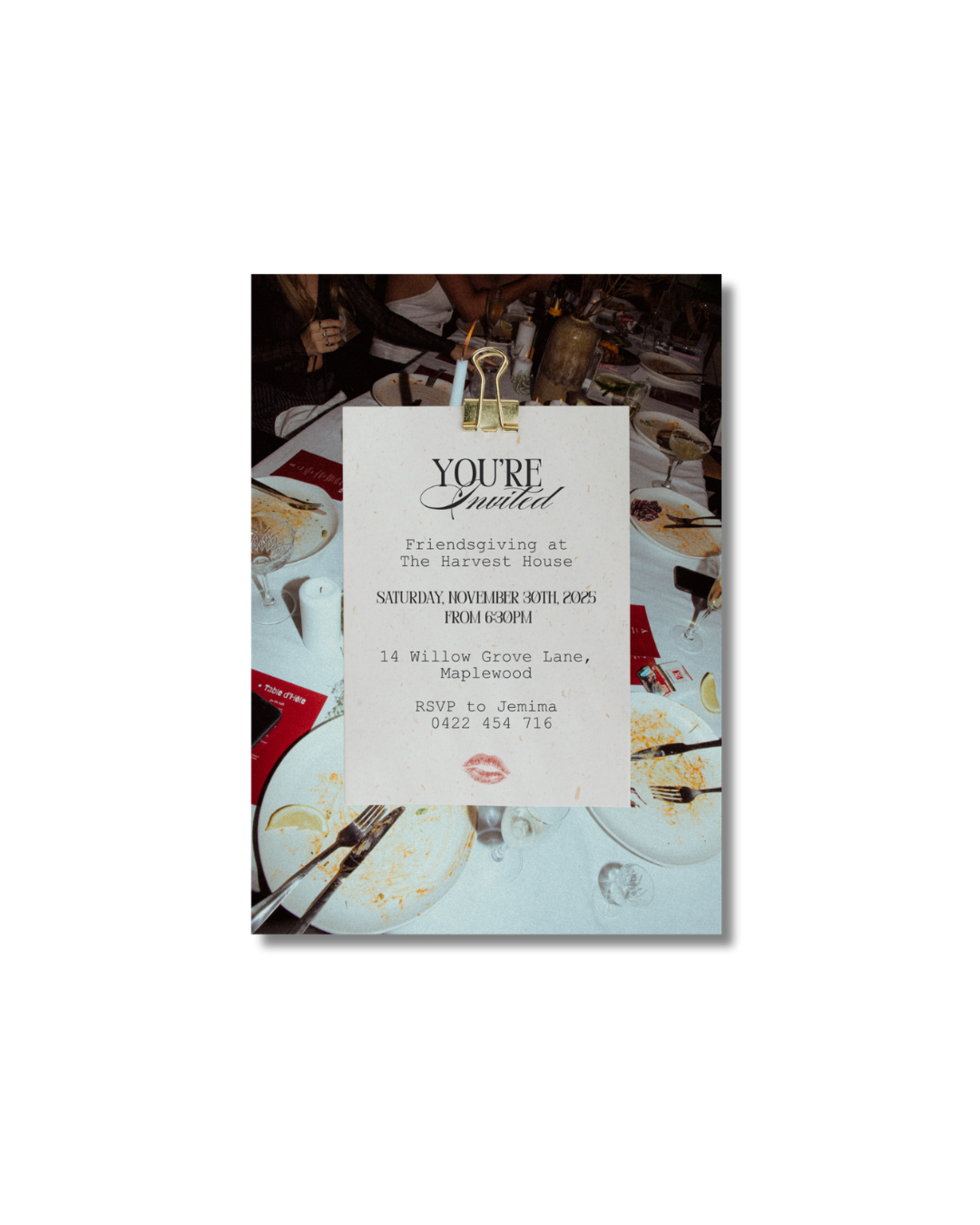 Gather & Feast Invite Template