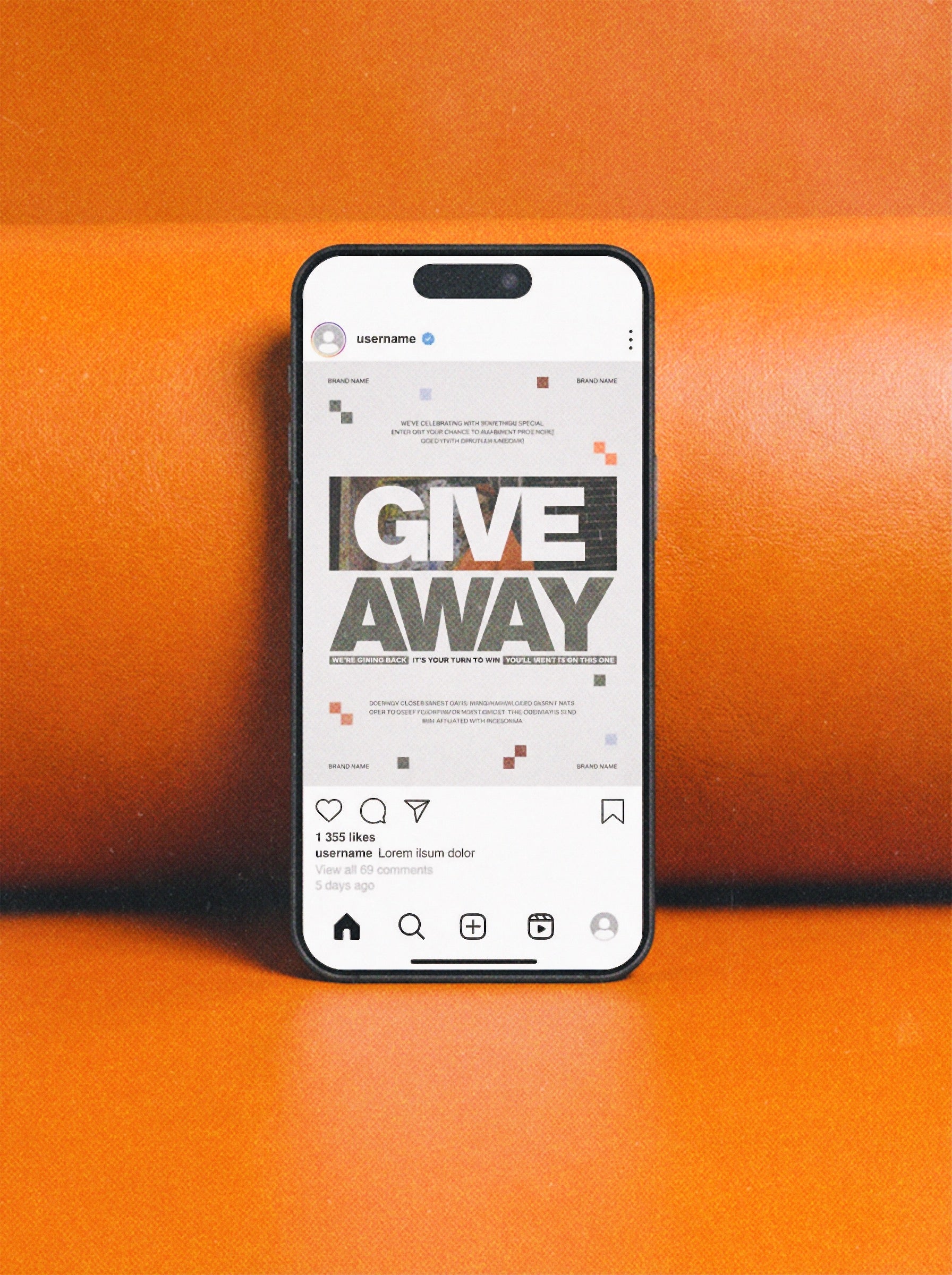 Giving Back Instagram Giveaway Template