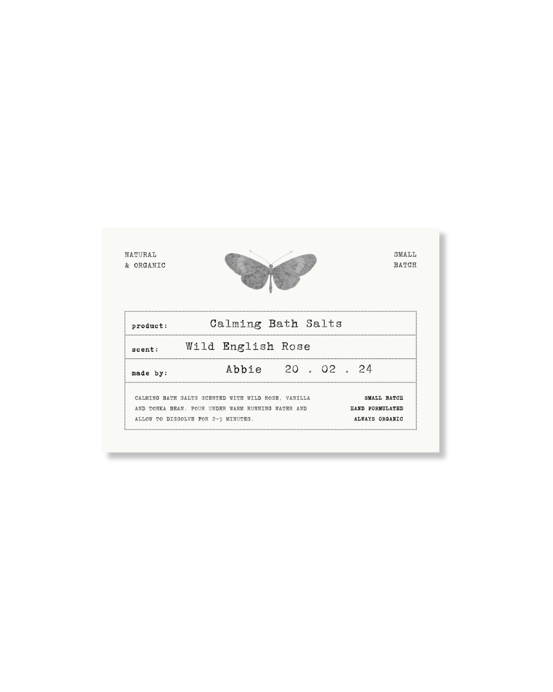 Apothecary Style Product Label