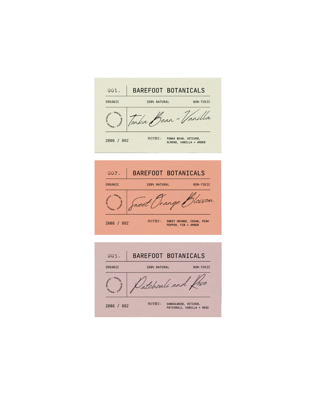 Stamped Style Candle Label