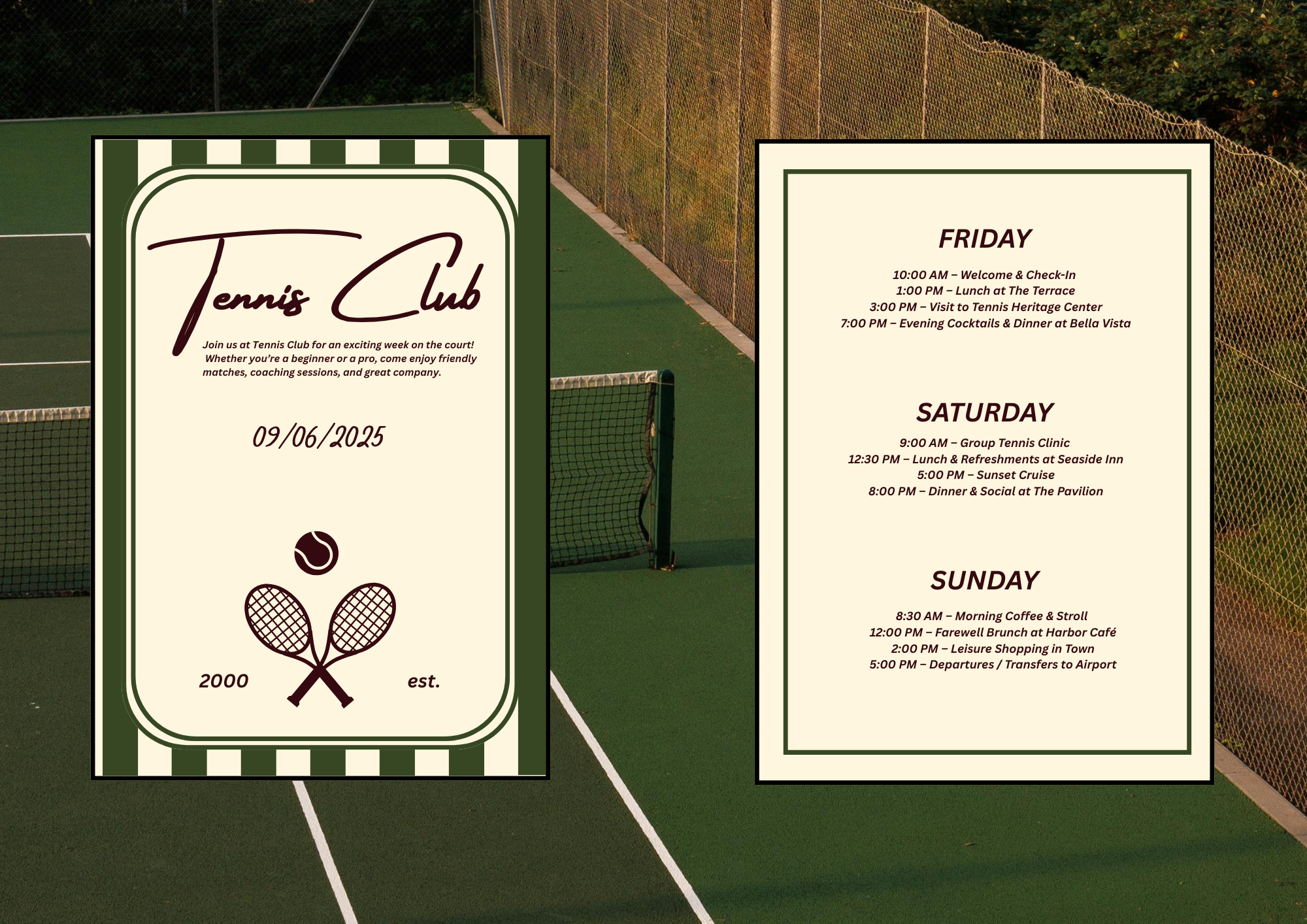 Invitation Design - Tennis Club