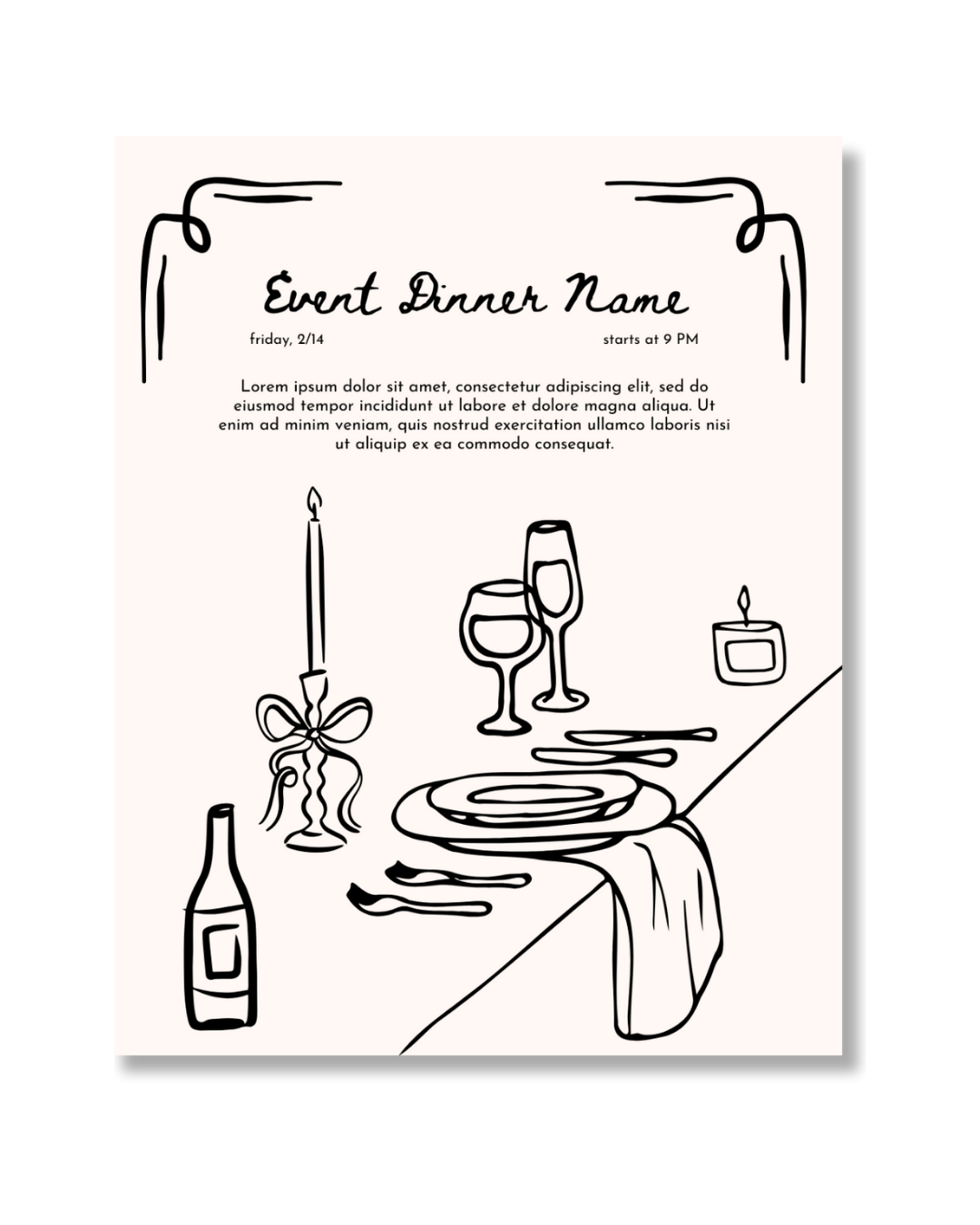 Dinner Event Invitation