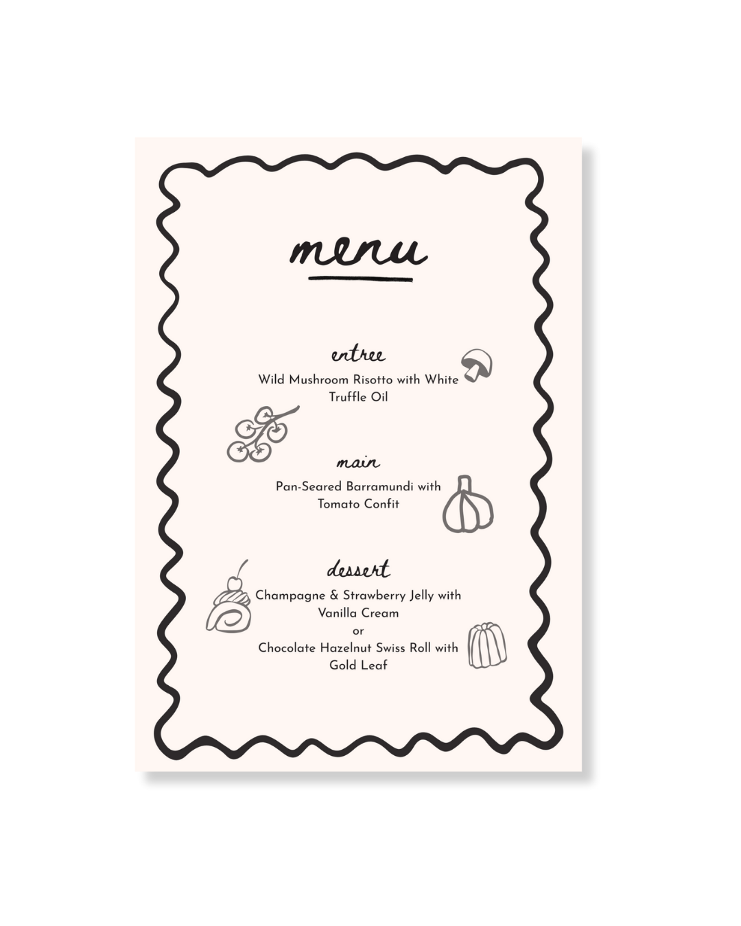 Supper Club Menu Template