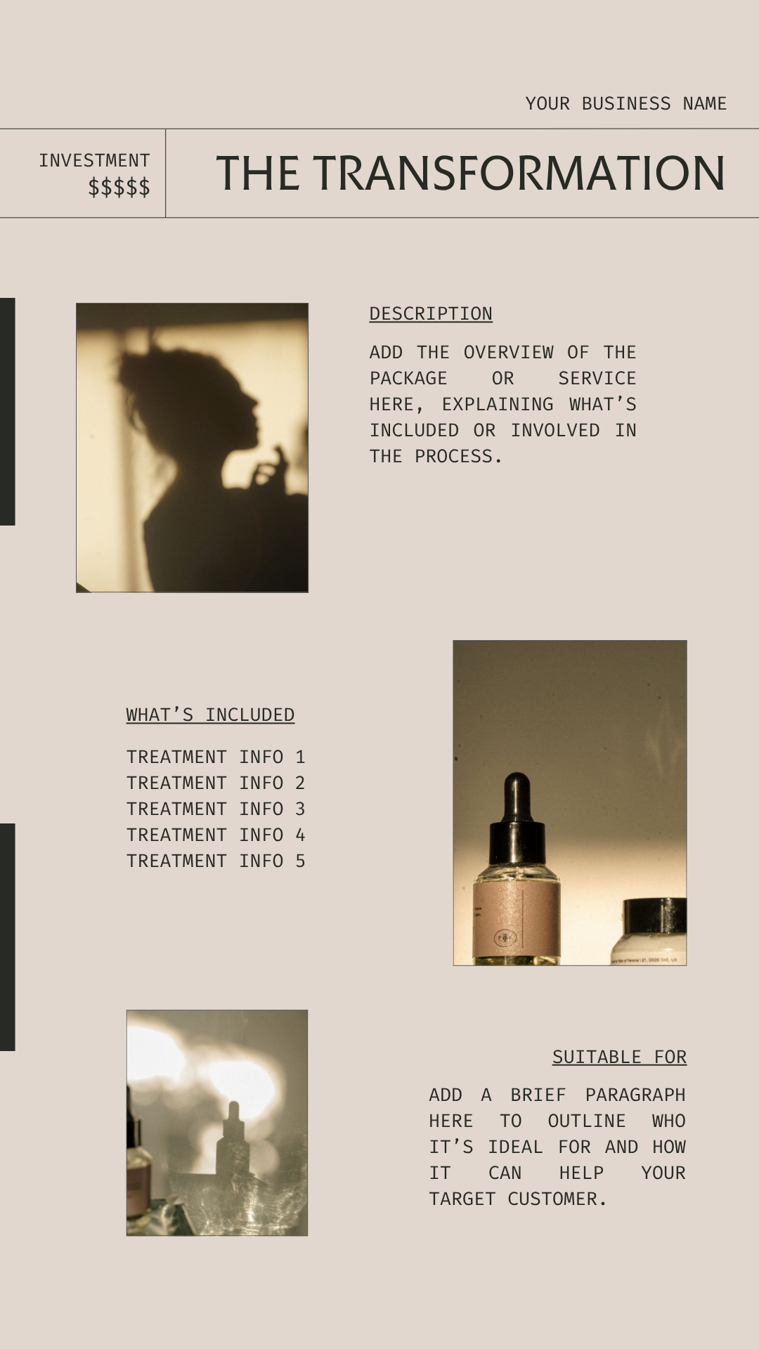 Beauty Price List Story