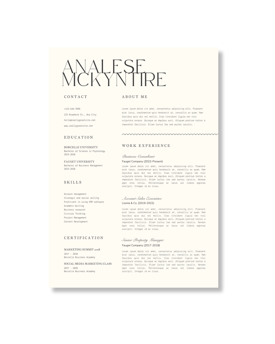 Analese Resume