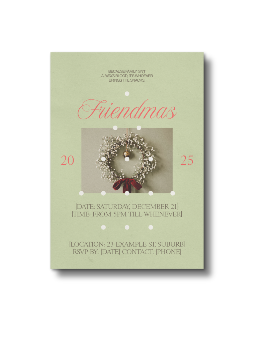 Friendsmas Invitation Template