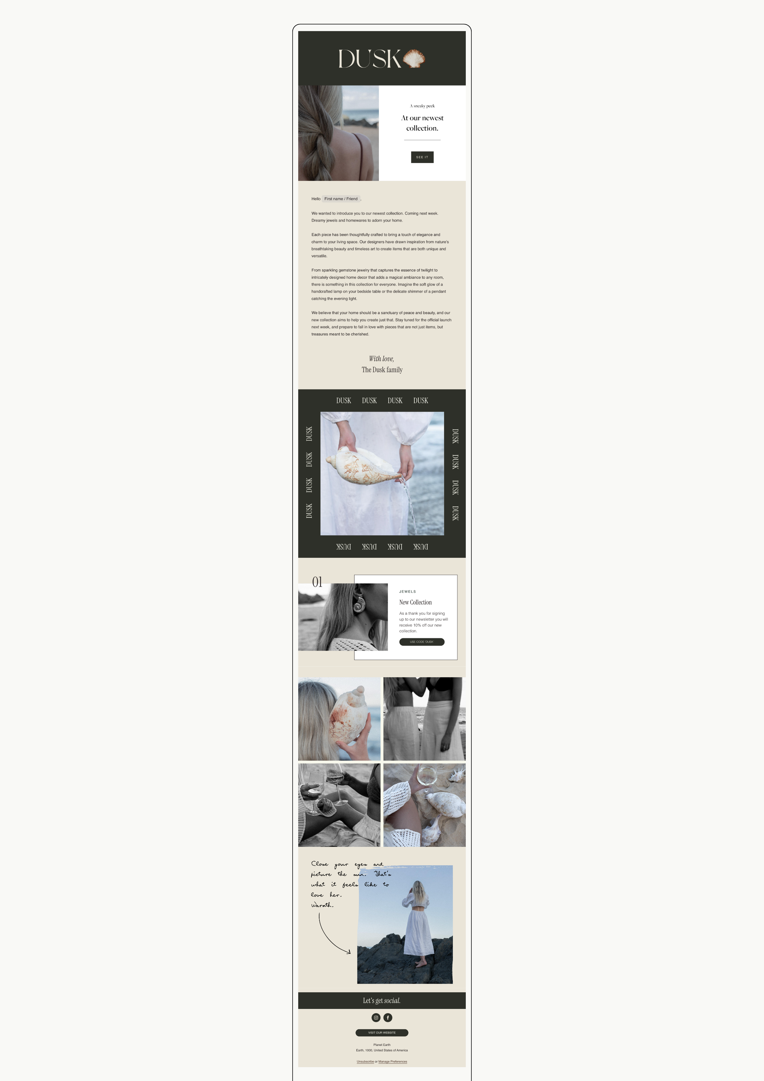 Flodesk Email Template - Dusk