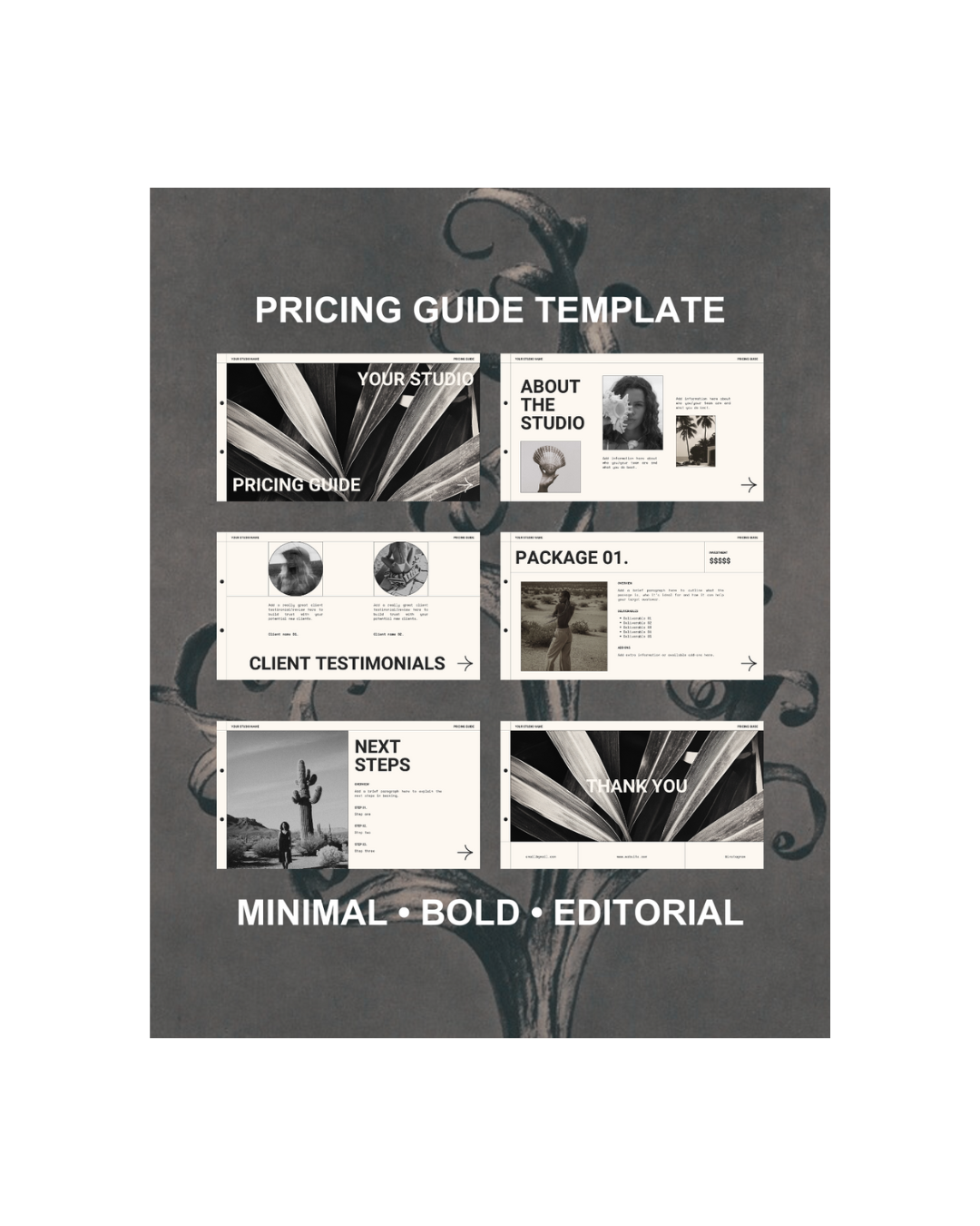 Pricing Guide Template for Creatives (9 Page)