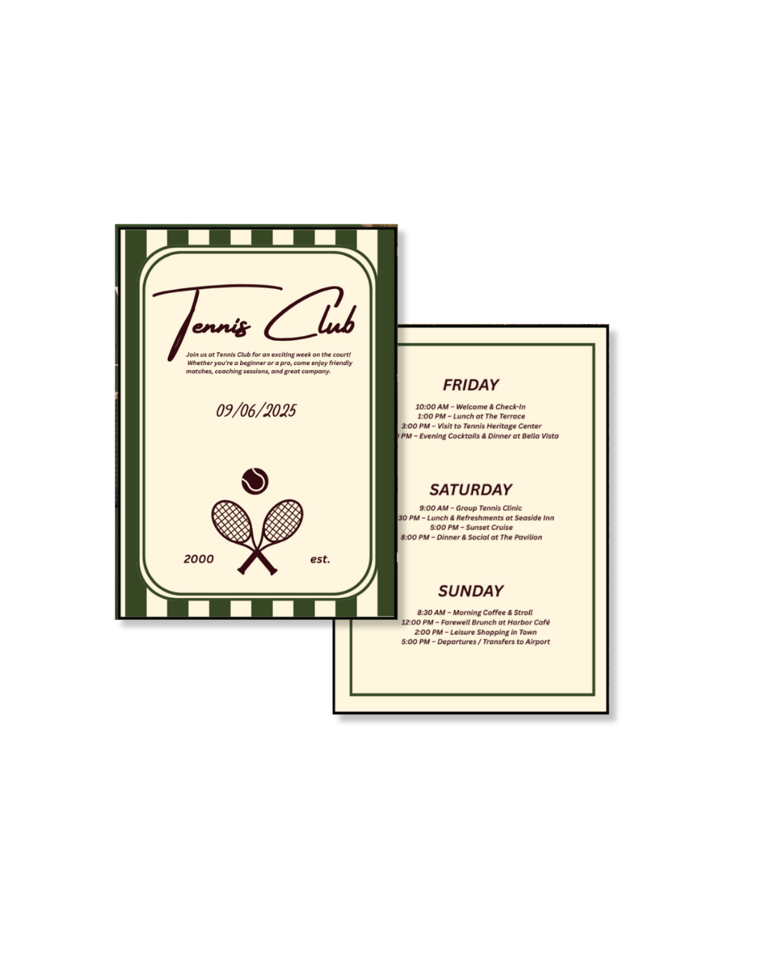 Invitation Design - Tennis Club