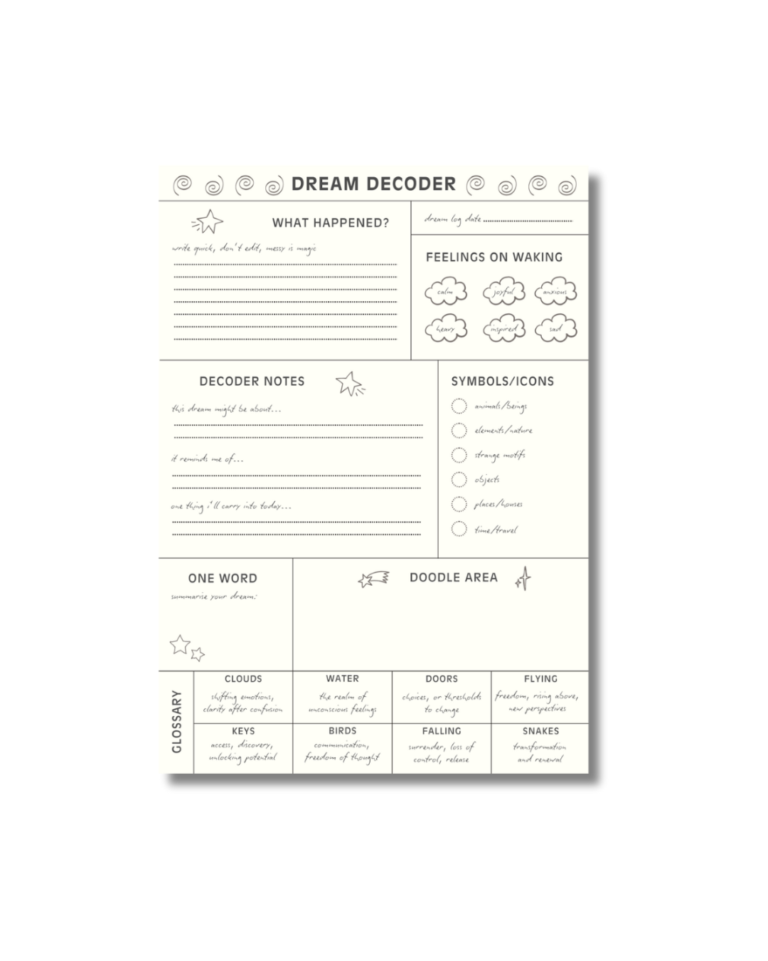 Dream Log Template