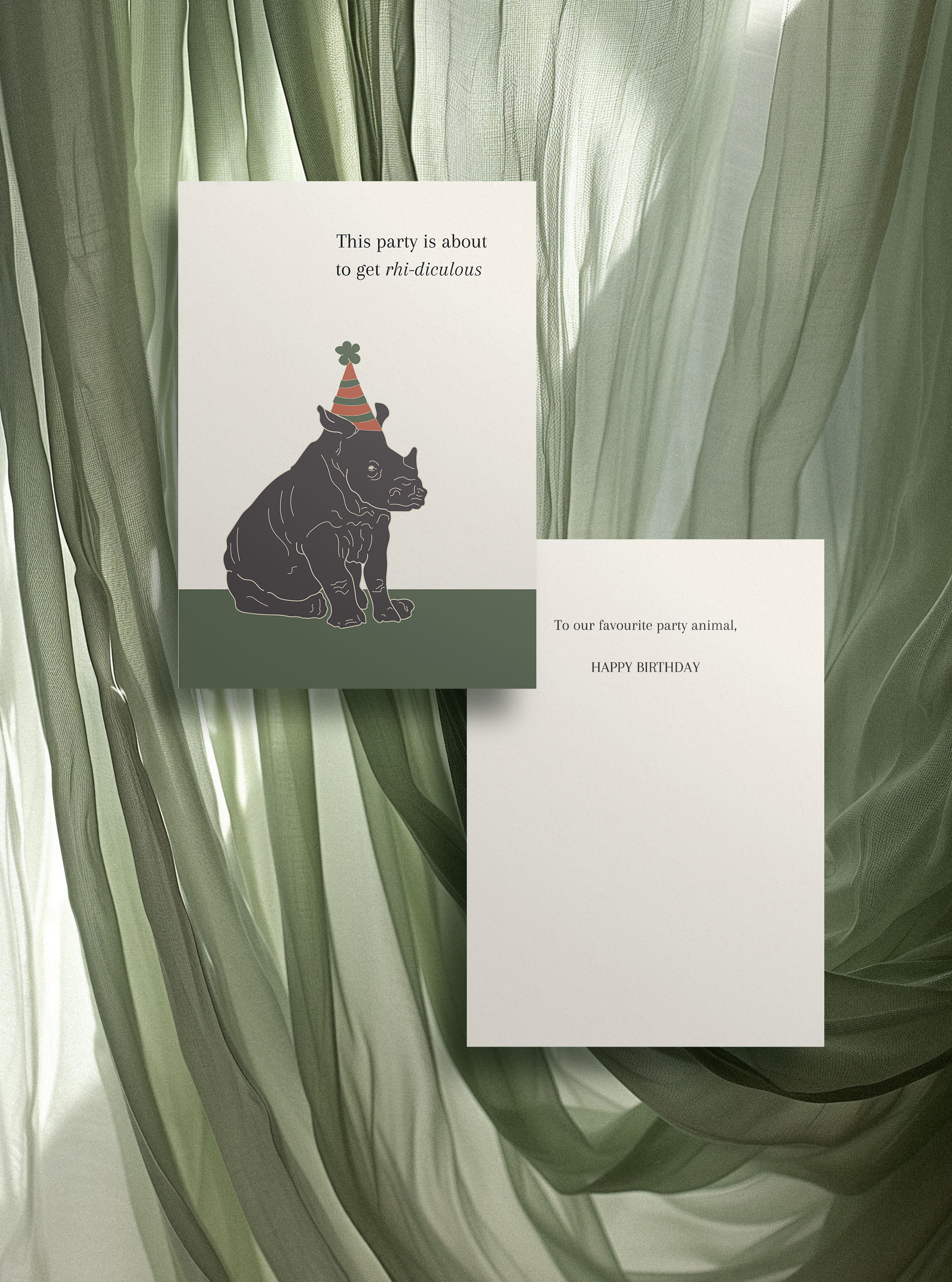 Rhino Birthday Card