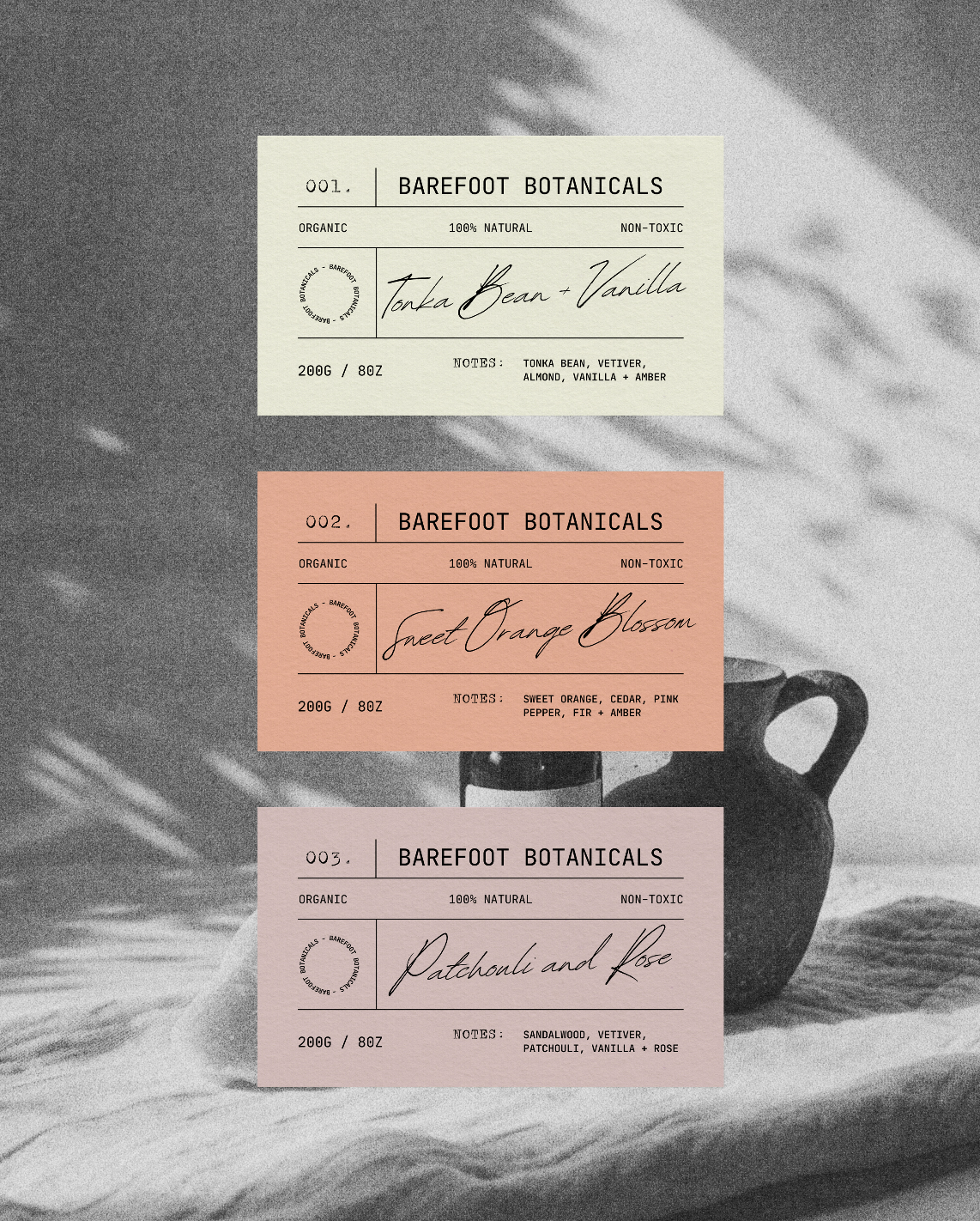 Stamped Style Candle Label