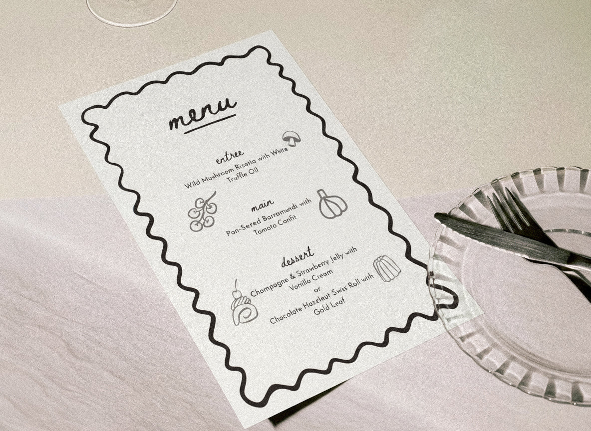Supper Club Menu Template