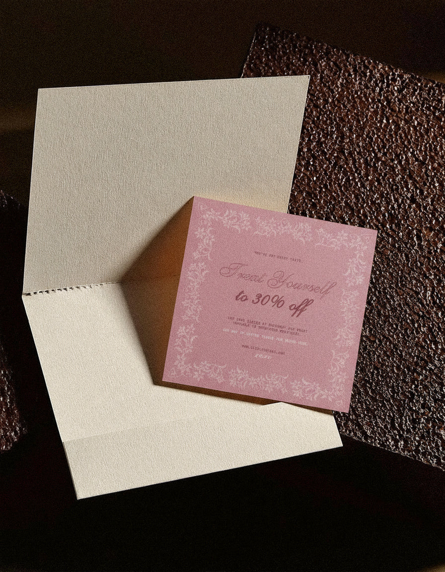 Vintage Square Discount Insert Card